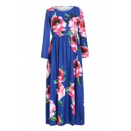 Blue Floral Maxi Dress for Kids