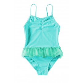 Blue Ruffles One Piece Swimsuit for Girls