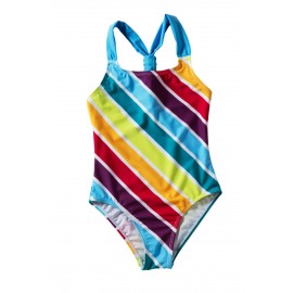 Baby Girls Multi Stripe One Piece Swimsuit