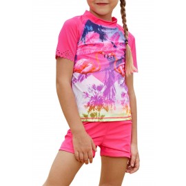 Girls Beach Day Comfortable Shirt and Short Set